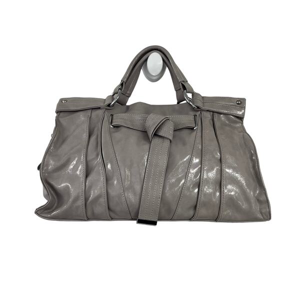Mellow World Grey Double Handle Satchel Handbag - Picture 1 of 6